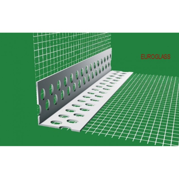 EUROGLASS standard hálós műanyag élvédő - 10 x 10 cm - 2,5 fm/db